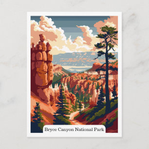 Bryce Canyon National Park, Utah Travel Vintage Postcard