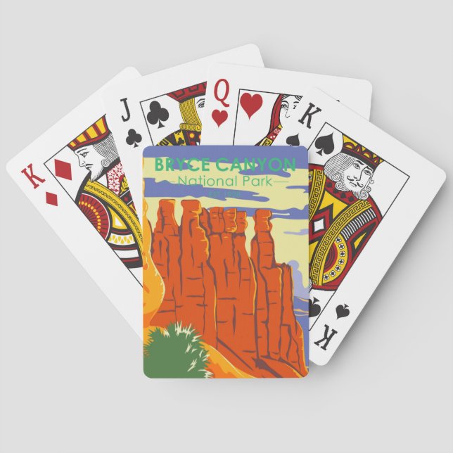  Bryce Canyon National Park Utah Vintage Playing Cards (Back)