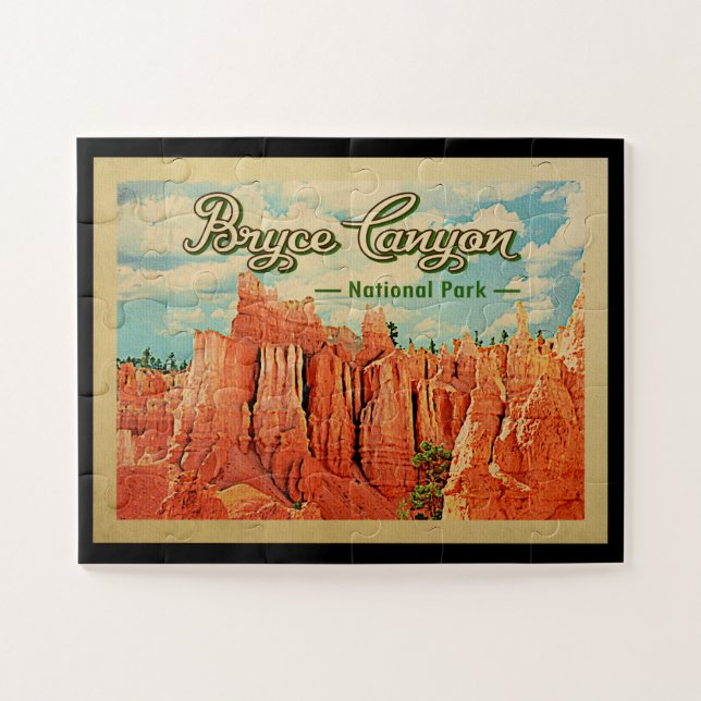 Bryce Canyon National Park Vintage Travel Jigsaw Puzzle (Horizontal)