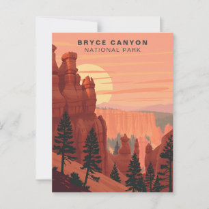 Bryce Canyon National Park Vintage USA Postcard