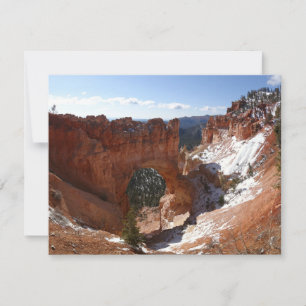 Bryce Canyon Natural Bridge Snowy Landscape Photo