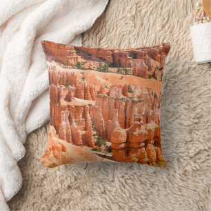 Bryce Canyon Park Utah Landscape Hoodoos Photo Throw Pillow