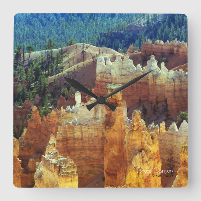 Bryce Canyon Square Wall Clock (Front)