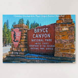 Bryce Canyon Utah.Christmas Greetings Jigsaw Puzzle