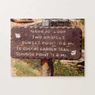 Bryce Canyon Utah. Christmas Greetings Jigsaw Puzzle
