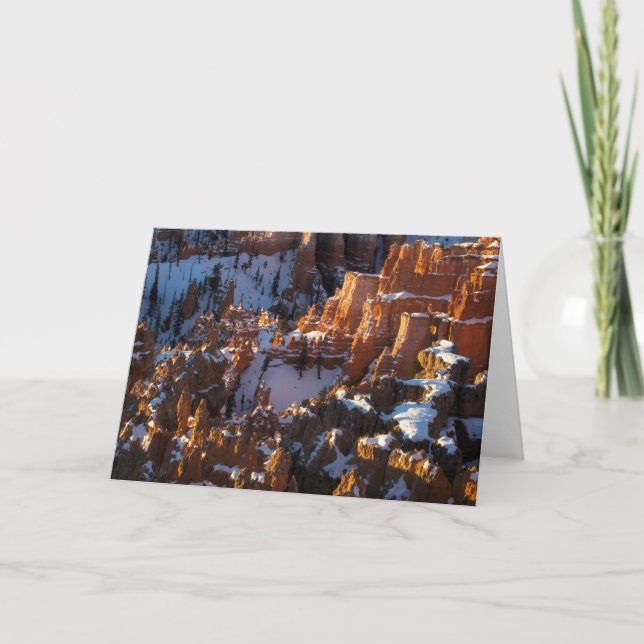 Bryce Canyon, Utah in Winter Holiday Card (Front)