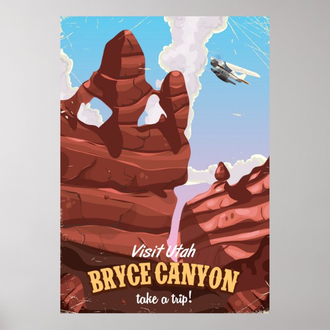 Bryce Canyon vintage travel poster (Front)