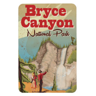 Bryce Canyon Vintage Travel Poster Magnet