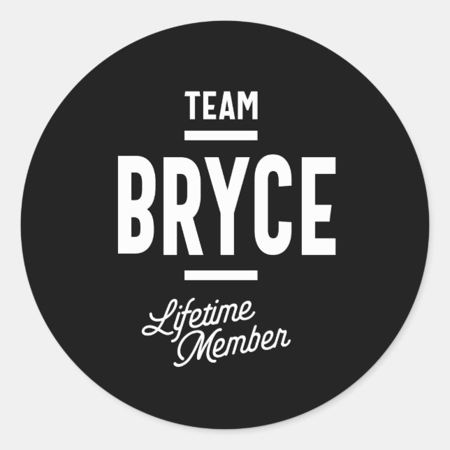 Bryce Personalized Name Birthday Gift Classic Round Sticker (Front)