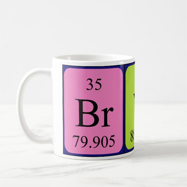 Bryce tasse de nom de table périodique (Gauche)
