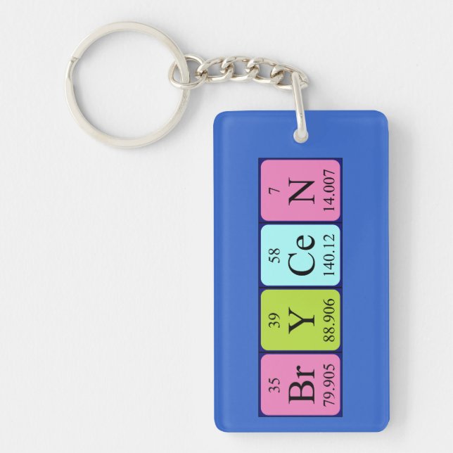 Brycen periodic table name keyring (Front)
