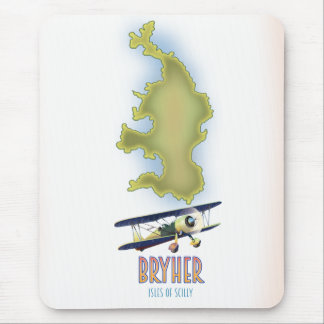 Bryher isles of scilly map mouse pad