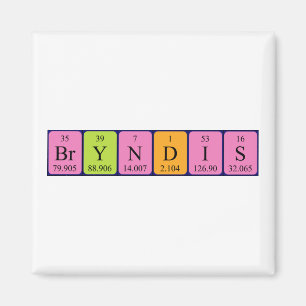 Bryndís periodic table name magnet