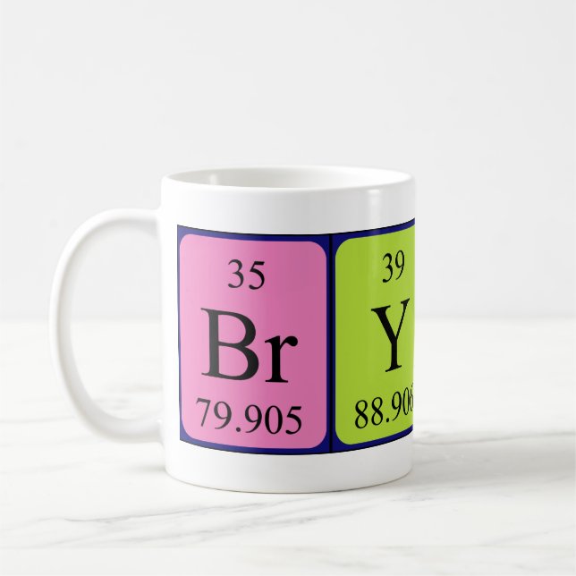 Bryon périodique nom de table mug (Gauche)
