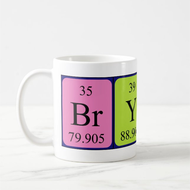 Brysen tasse de nom de table périodique (Gauche)