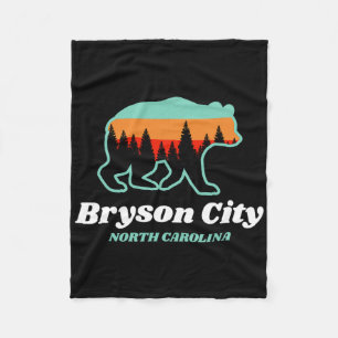 Bryson City North Carolina Bear Mountains Country  Fleece Blanket