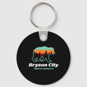 Bryson City North Carolina Bear Mountains Country Keychain