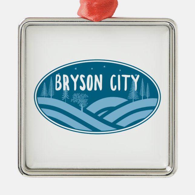 Bryson City North Carolina Outdoors Metal Ornament (Front)