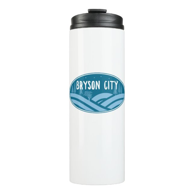 Bryson City North Carolina Outdoors Thermal Tumbler (Front)