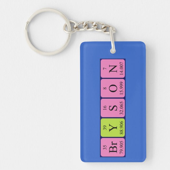 Bryson periodic table name keyring (Front)