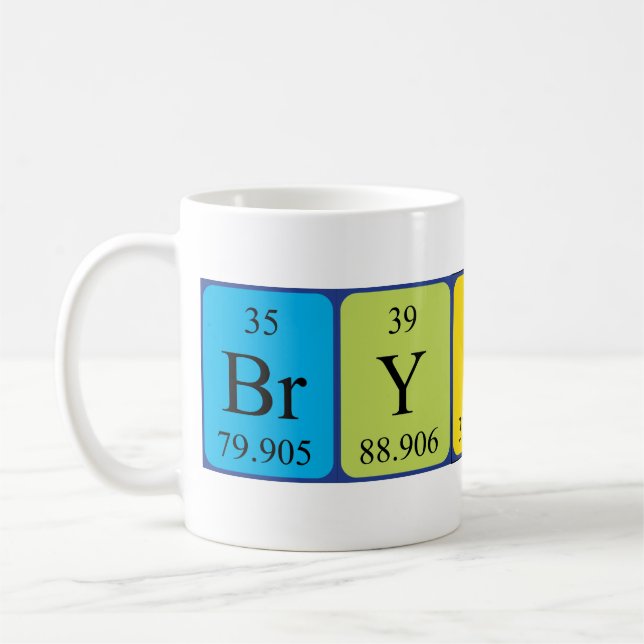Bryson periodic table name mug (Left)