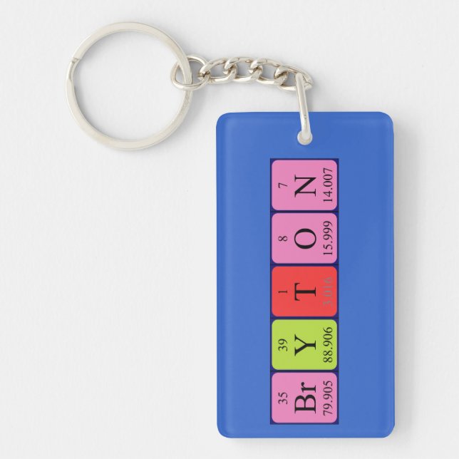 Bryton periodic table name keyring (Front)
