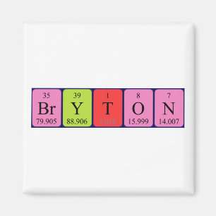 Bryton periodic table name magnet