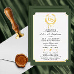 BS - Bachelor of Science Degree College Graduation<br><div class="desc">This graduation announcement for a BS (Bachelor of Science) graduate in any major can be utilized as an announcement and / or a party invitation through the "customization" option. The crisp white background against the green and the gold foil makes this design really pop. Design by Holiday Hearts Designs (rights...</div>