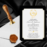 BS - Bachelor of Science Degree College Graduation<br><div class="desc">This graduation announcement for a BS (Bachelor of Science) graduate in any major can be utilized as an announcement and / or a party invitation through the "customization" option. The crisp white background against the black and the gold foil makes this design really pop. Design by Holiday Hearts Designs (rights...</div>