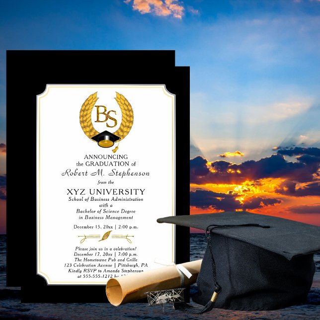 BS - Bachelor of Science Degree College Graduation Invitation (Creator Uploaded)