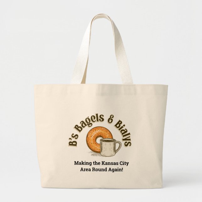 B's Bagels Large Tote (Front)
