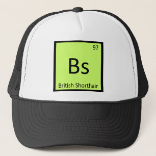 Bs - British Shorthair Cat Chemistry Element Trucker Hat
