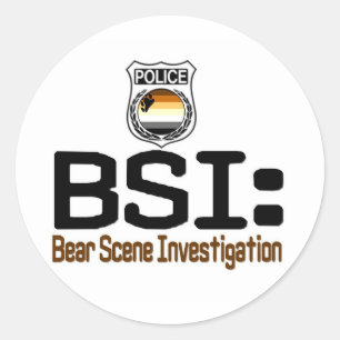 BSI: Bear Scene Investigation Classic Round Sticker