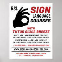 BSL, Okay Gesture, Sign Language Course Advert
