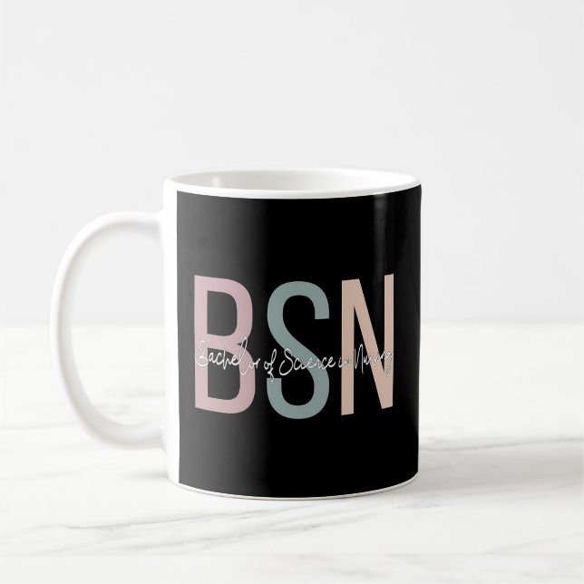 Bsn Boho Bachelor Of Science In Nursing Coffee Mug (Left)