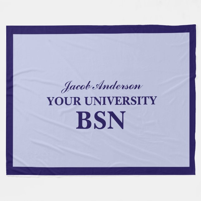 BSN Graduation Personalized Name Fleece Blanket (Front (Horizontal))