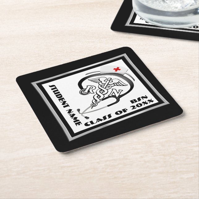 BSN - RN Graduate Graduation Paper Coaster (Angled)