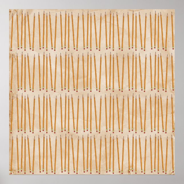 BSP SCHOOL PENCILS EDUCATION WRITING PATTERN BACKG POSTER (Front)