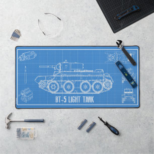 BT-5 tank Desk Mat