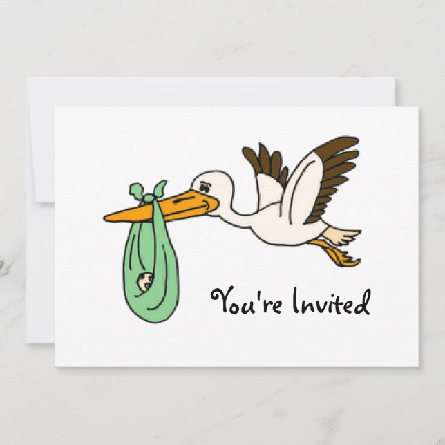 BT - Invitations amusantes à la douche pour bébés (Devant)