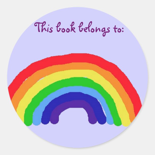 BT- Rainbow 'This book belongs to' stickers (Front)