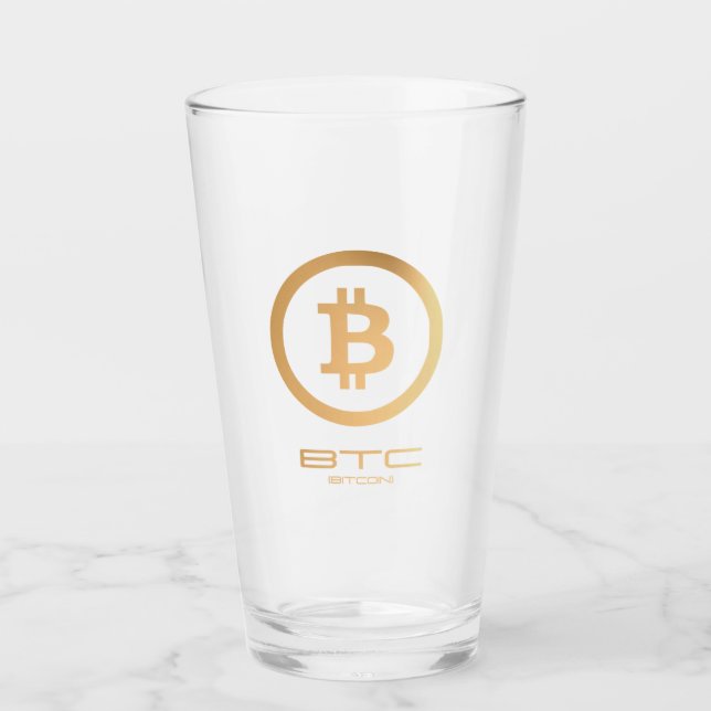 BTC -Bitcoin (Gold) Glass (Front)