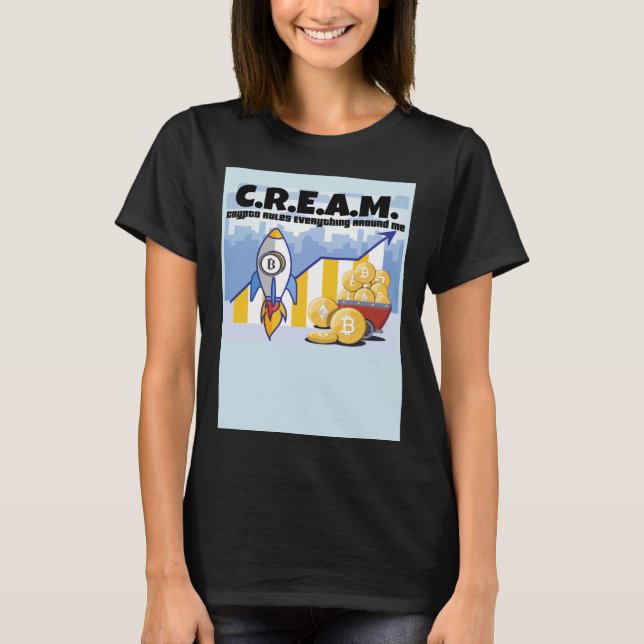 BTC Crypto Rules Everything Around Me Bullish On B T-Shirt (Front)