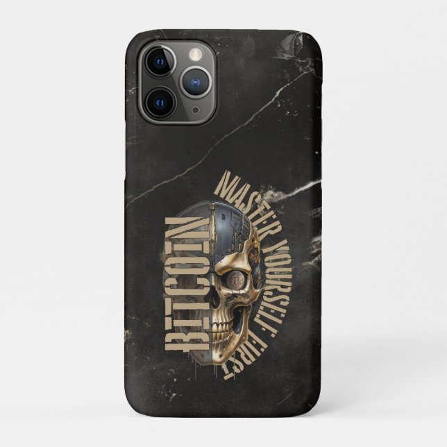 BTC motivation | Skull | Gold Marble Case-Mate iPhone Case (Back)