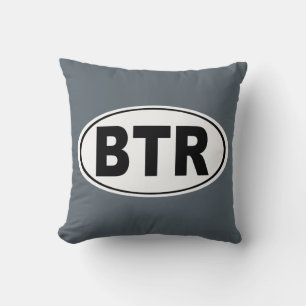BTR Baton Rouge Louisiana Throw Pillow