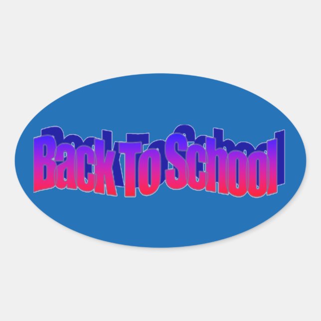 BTS-Red-Blue   Oval Sticker (Front)