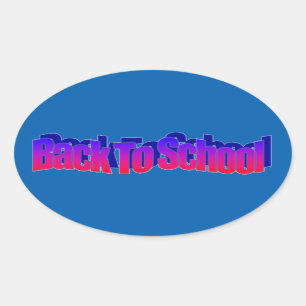 BTS-Red-Blue Oval Sticker