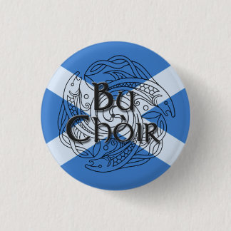 Bu Choir Saltire 1 Inch Round Button
