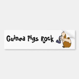 BU- Guinea Pig Playing the Saxophone Bumper Sticker