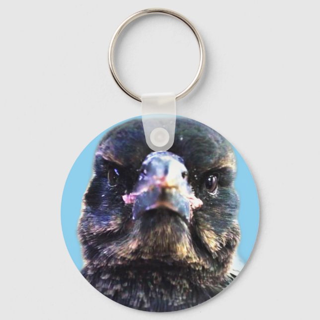 Bub the Australian Rescued Magpie Keychain (Front)